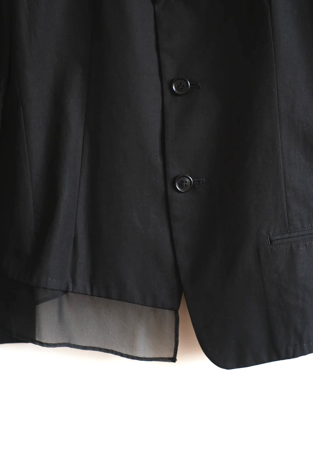 Yohji Yamamoto + Noir - Asymetrical light jacket