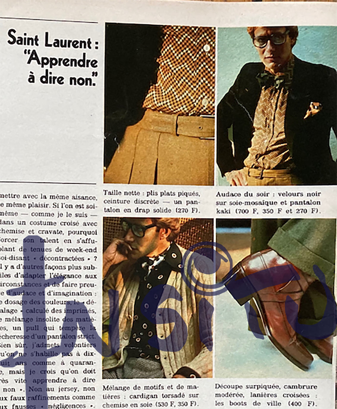 Saint Laurent rive gauche - Men silk shirt