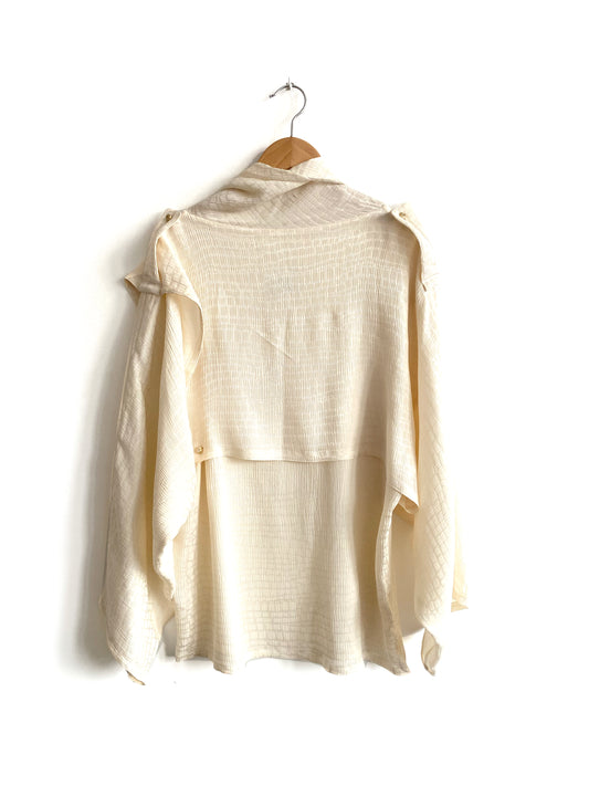 Giani Versace - Embossed silk blouse