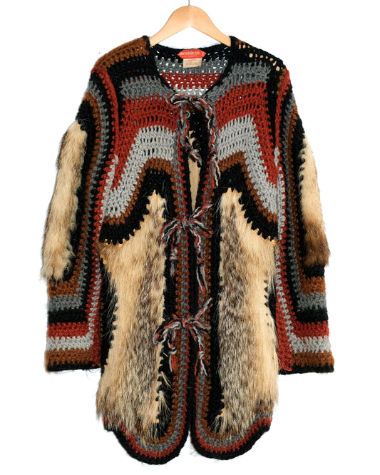 Dorothée Bis - Chunky crochet knit jacket