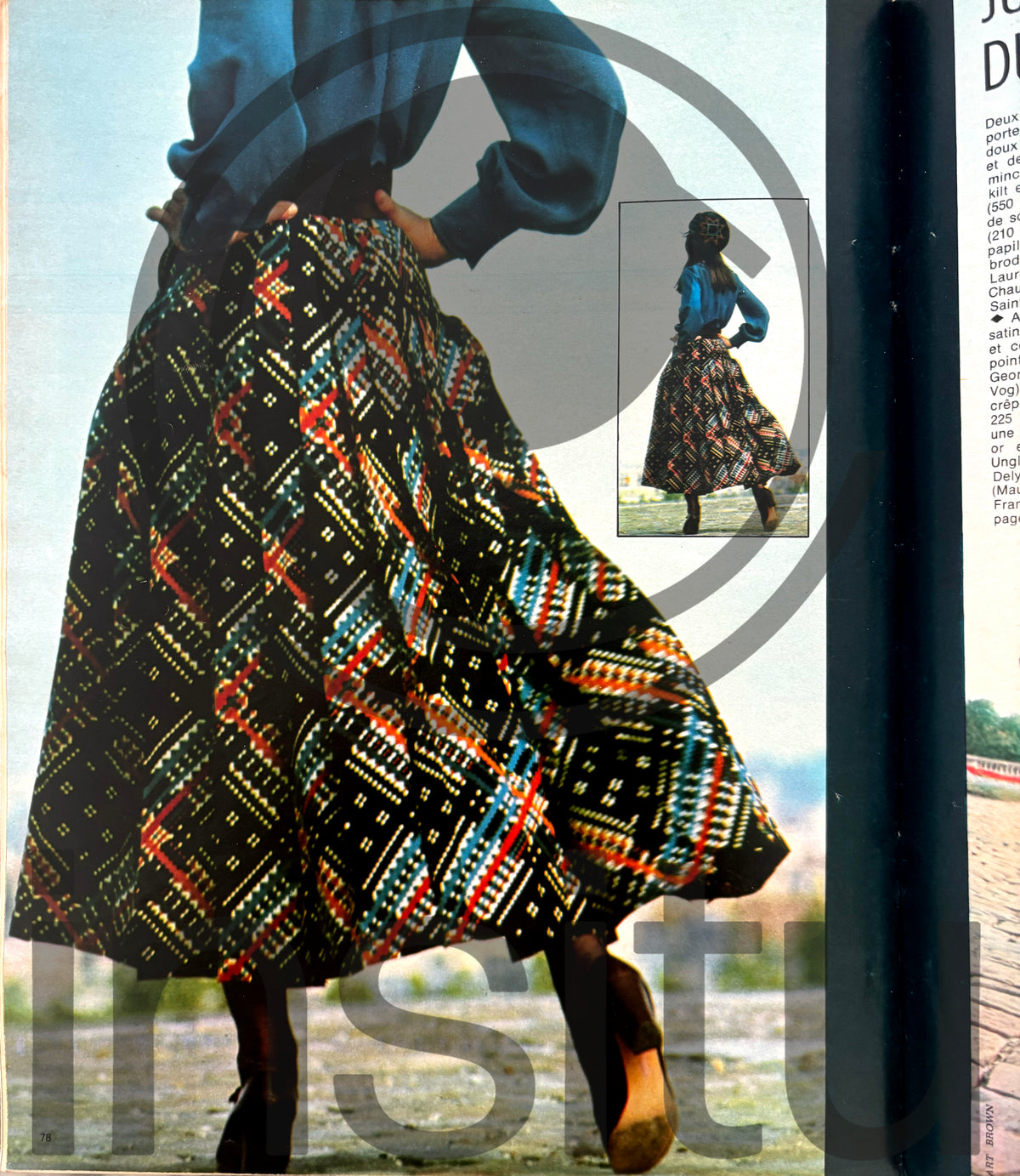 Saint Laurent rive gauche - Printed kilt