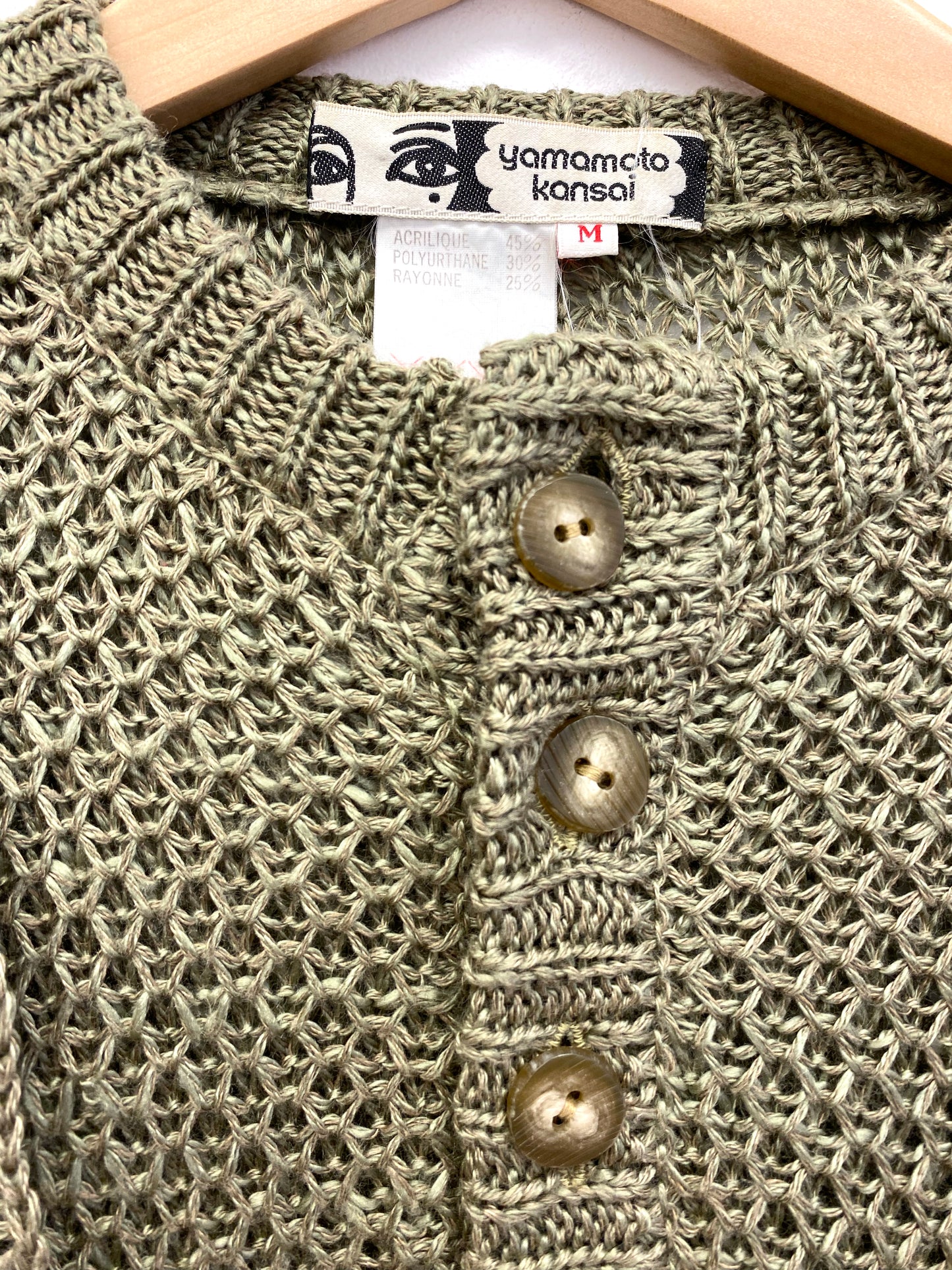 Yamamoto Kansai - Leather appliqué sweater