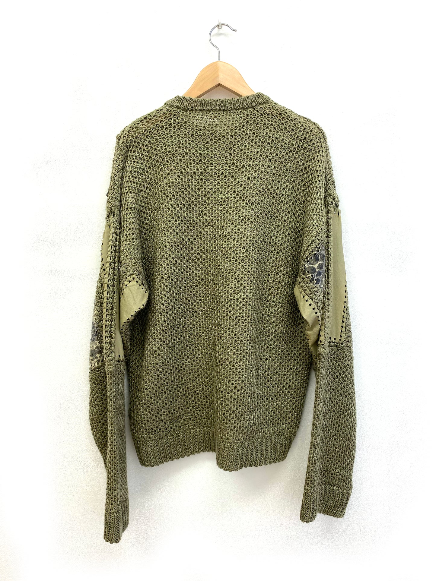 Yamamoto Kansai - Leather appliqué sweater