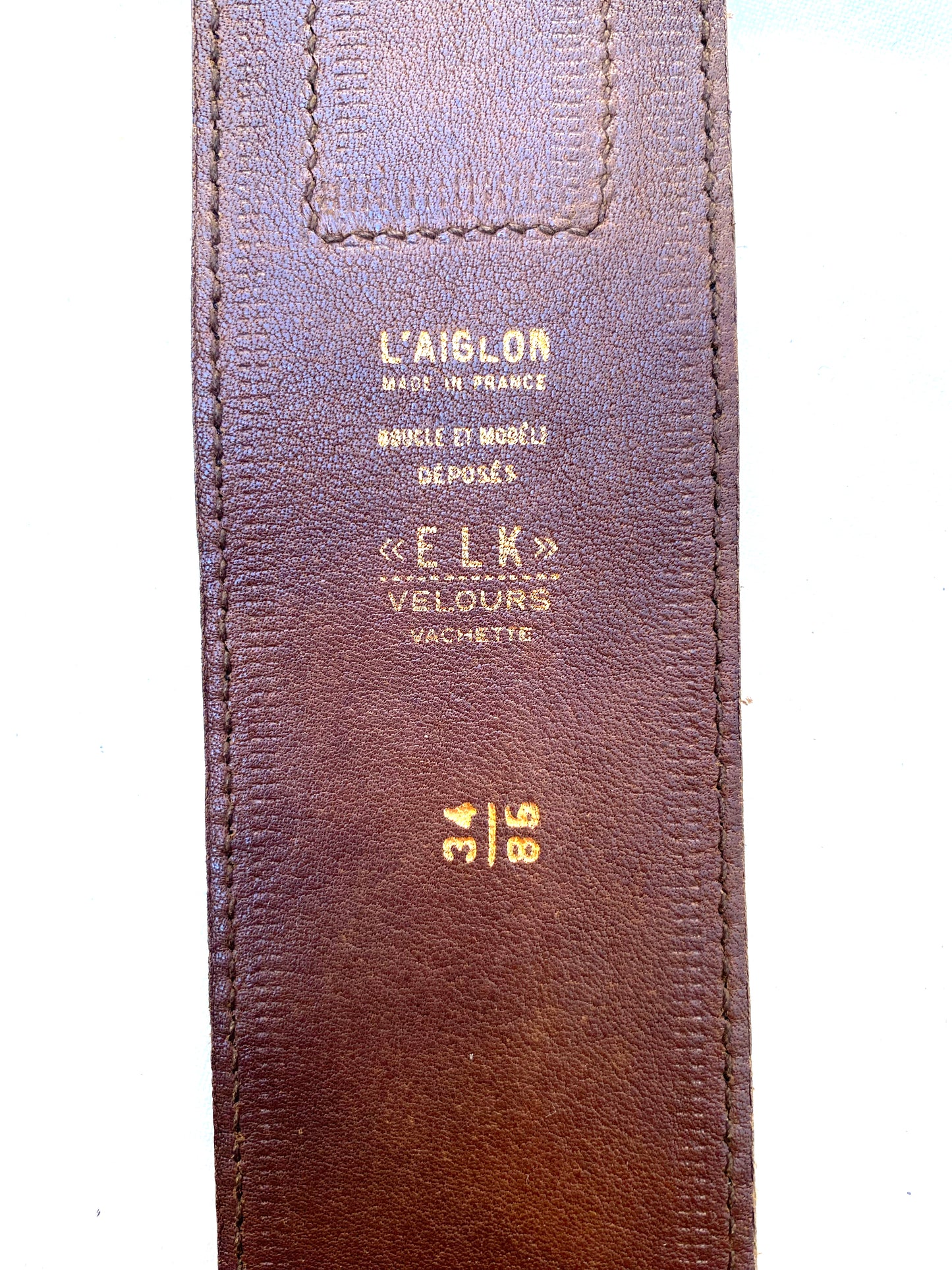 L'Aiglon - Metal plate buckle belt