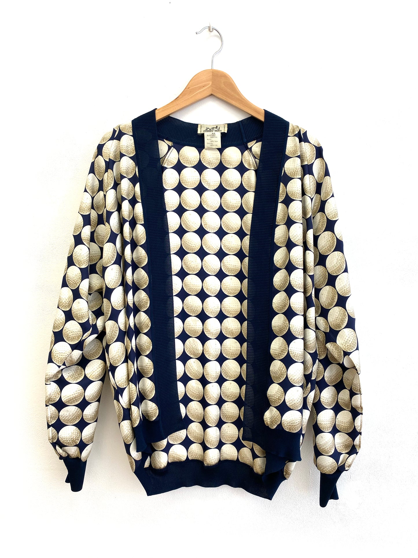 Hermès - Golf print cardigan