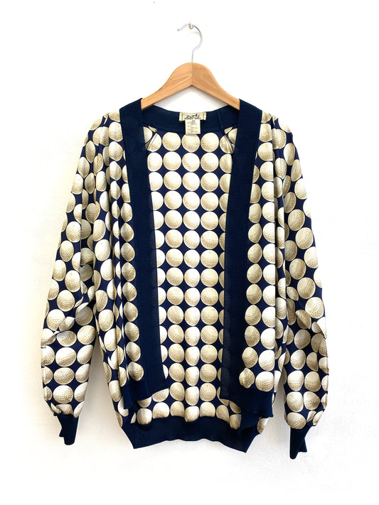 Hermès - Golf print cardigan