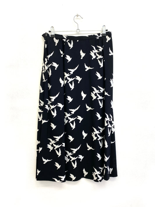 Saint Laurent rive gauche - Swallow-print skirt