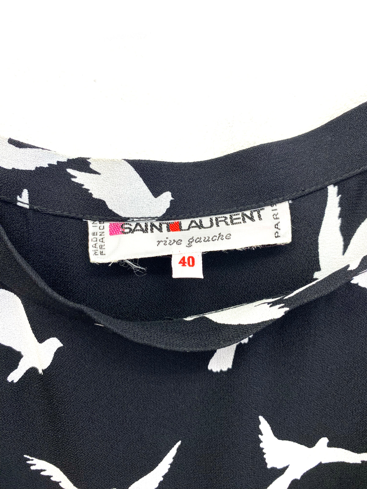 Saint Laurent rive gauche - Swallow-print skirt