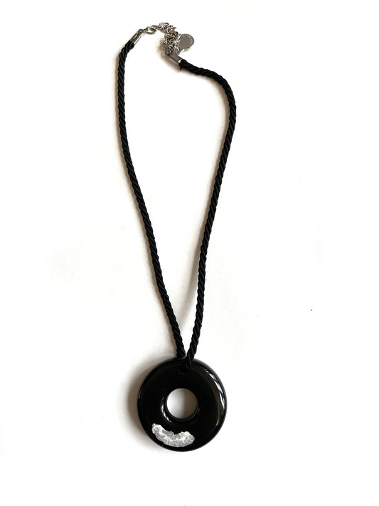 Emporio Armani - Cord and resin necklace
