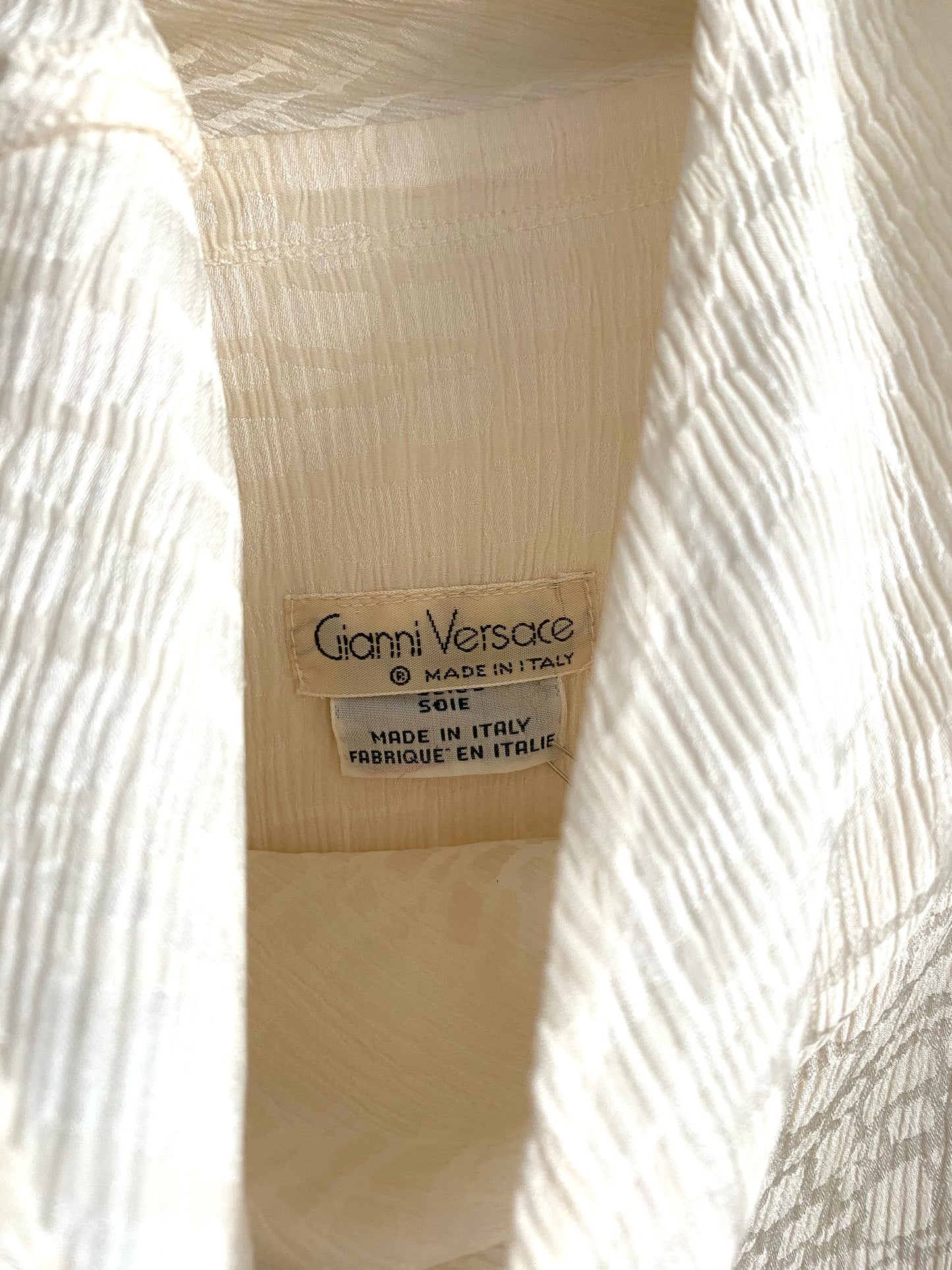 Giani Versace - Embossed silk blouse