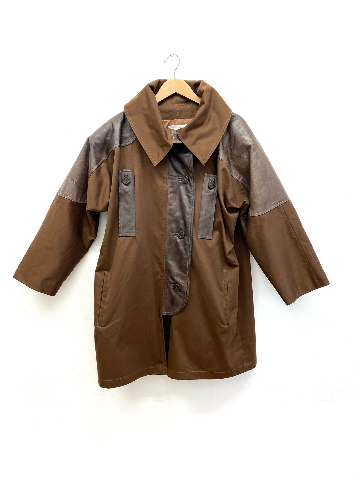 Enrico Coveri - Cotton and leather jacket
