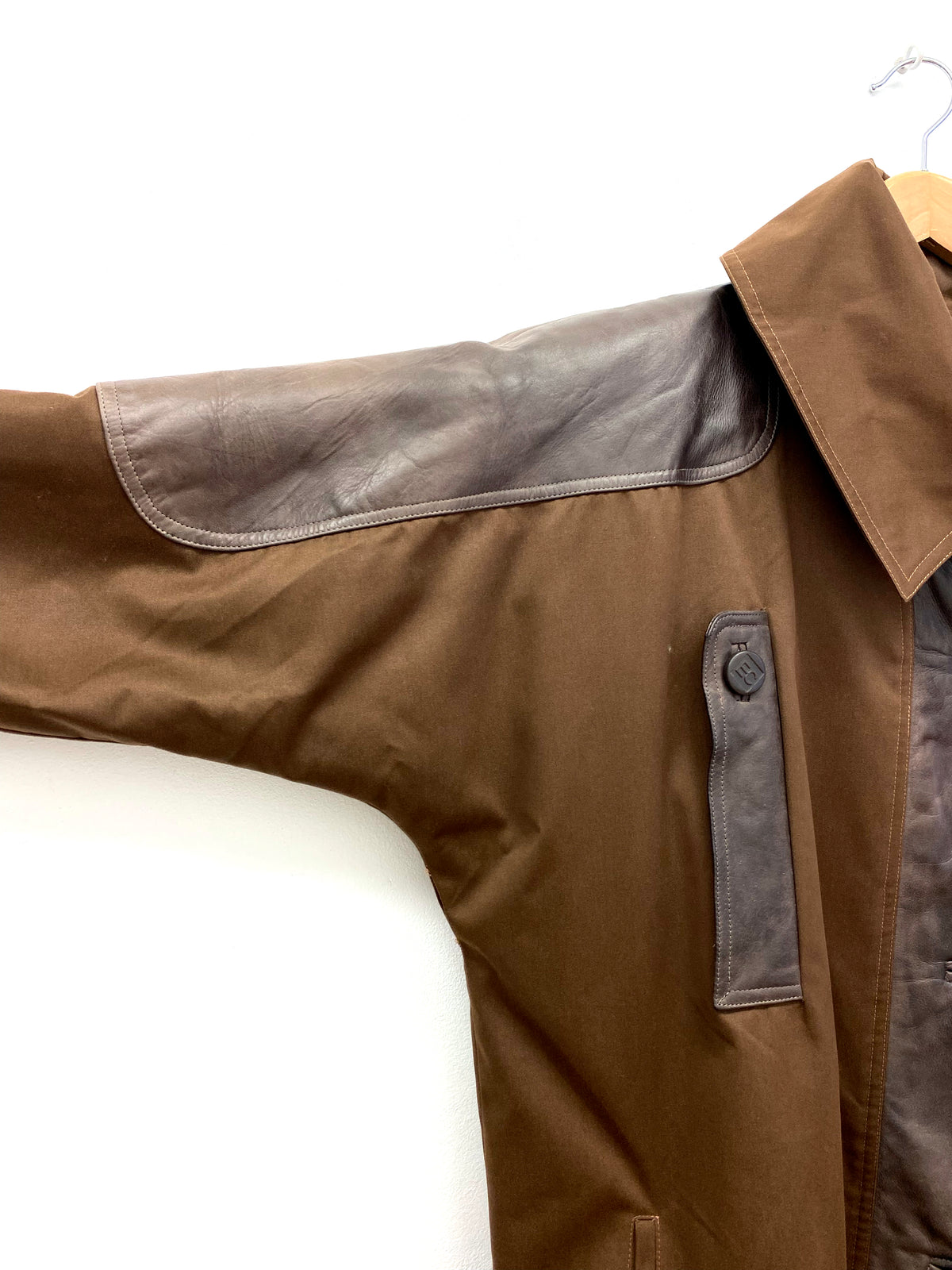 Enrico Coveri - Cotton and leather jacket